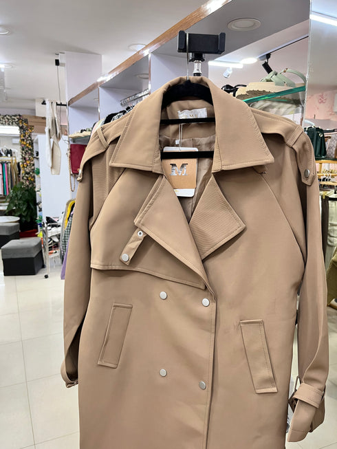 Double Breasted Vintage Fitted Long Coat